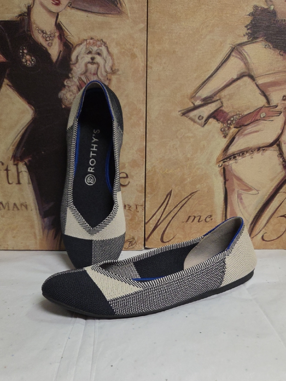 Rothy's Plaid Captoe Flats